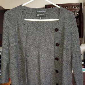 Grey cashmere button up cardigan from Jones New York - size L